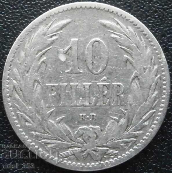 Унгария 10 филера 1894г.