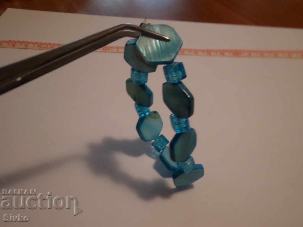 Mother-of-pearl pendant - blue with price 2.99 BGN | € 1.53