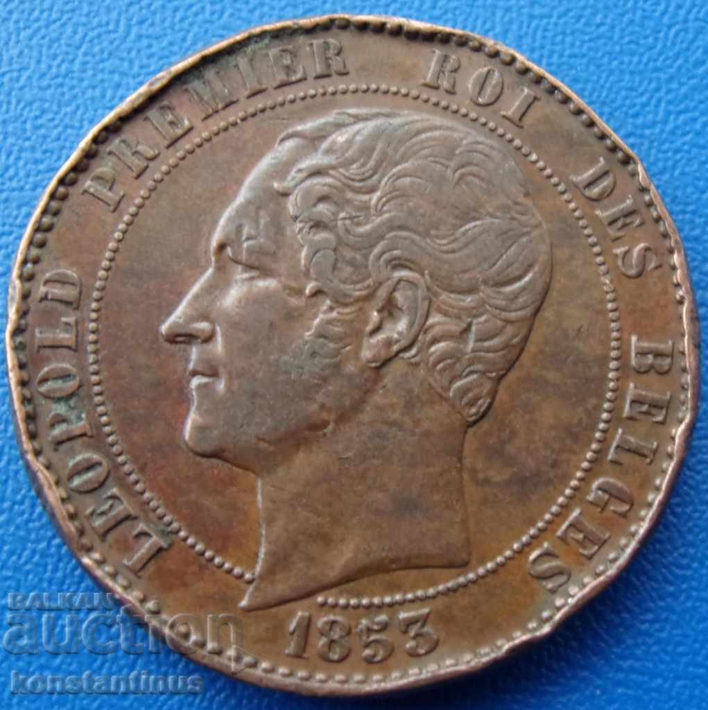 Belgia Testează 10 Centime 1853 Foarte rare cu preț € 28.12 | 55.00 BGN