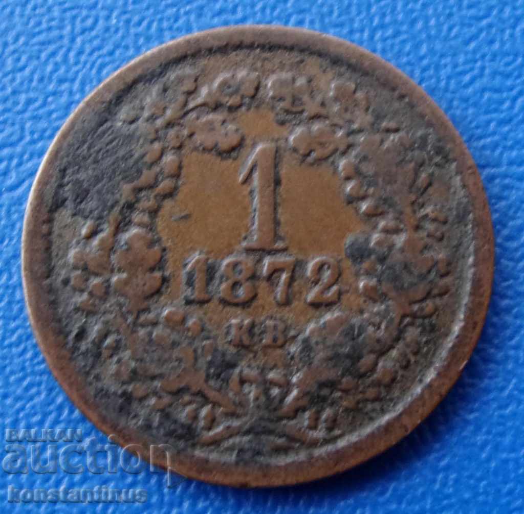 Austro-Ungaria - Ungaria 1 Кройцер 1872 Foarte rare cu preț € 10.23 | 20.01 BGN