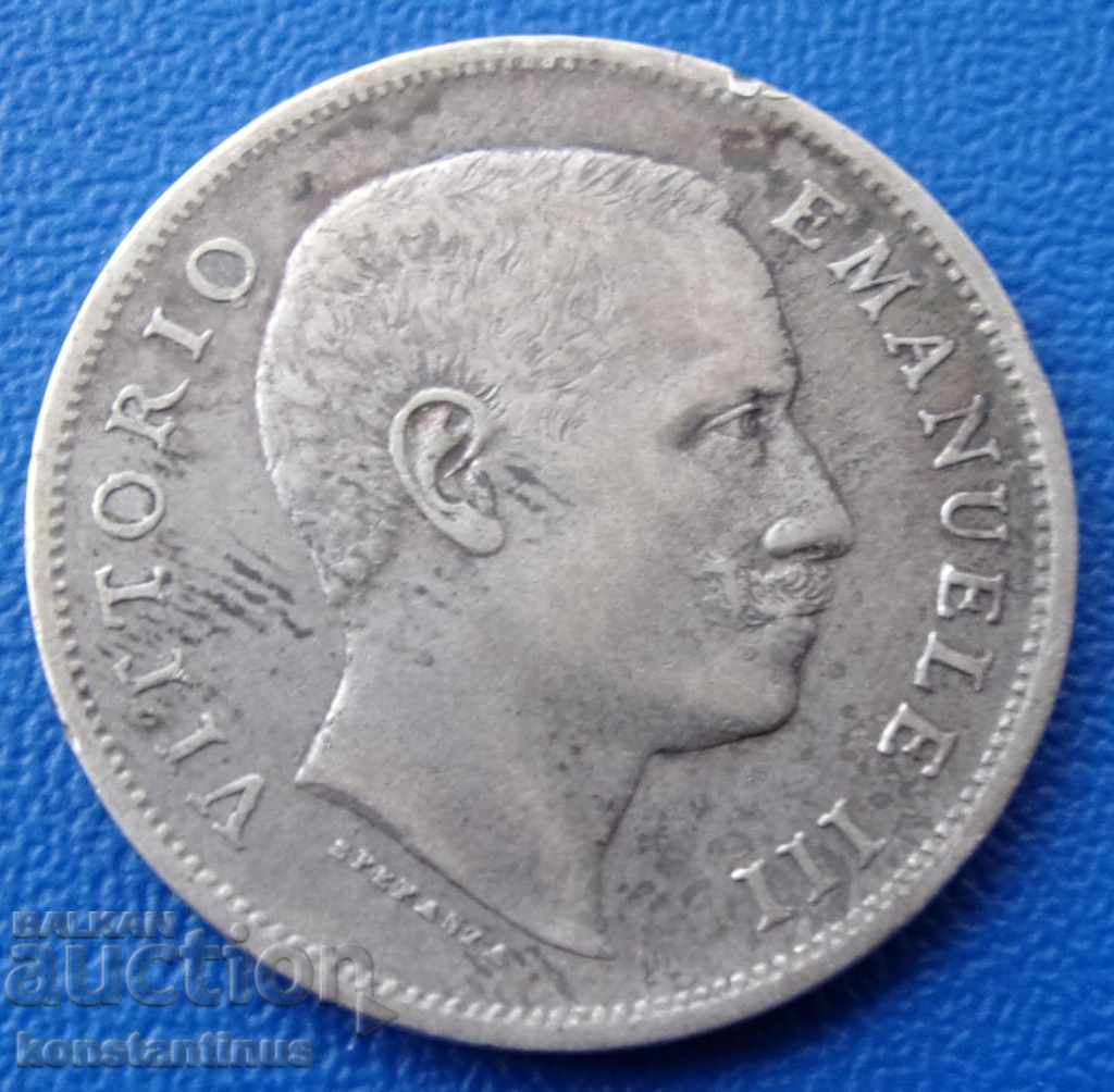 Italia 1 Lireta 1907 Foarte rare cu preț € 28.12 | 55.00 BGN