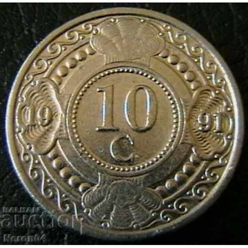 10 cents 1991, Netherlands Antilles