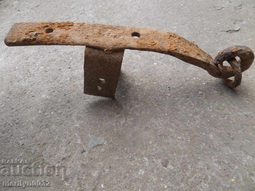 Auction Hand forged wagon brake, wrought iron Auction Hand forged wagon brake, wrought iron