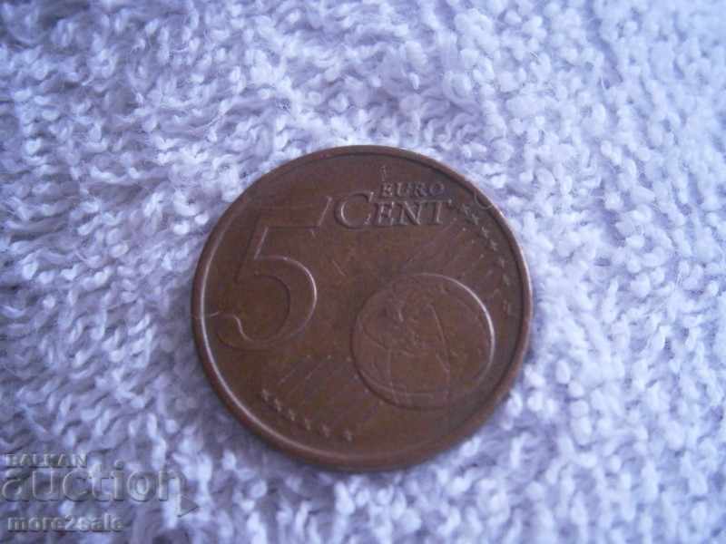 5 EURO CURRENCY GERMANY 2002 COIN with price 0.30 BGN | € 0.15 5 EURO CURRENCY GERMANY 2002 COIN with price 0.30 BGN | € 0.15