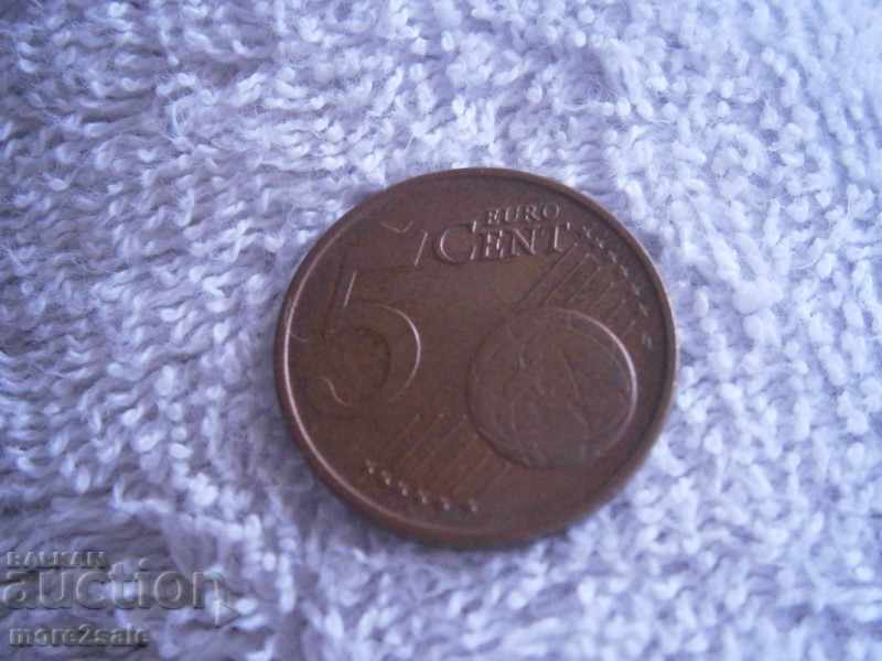 5 EURO CURRENCY GERMANY 2002 COIN