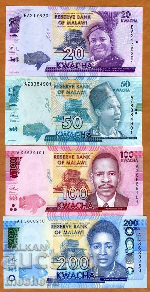 CET MALAVIA 20 + 50 + 100 + 200 BLUE 2016 UNC