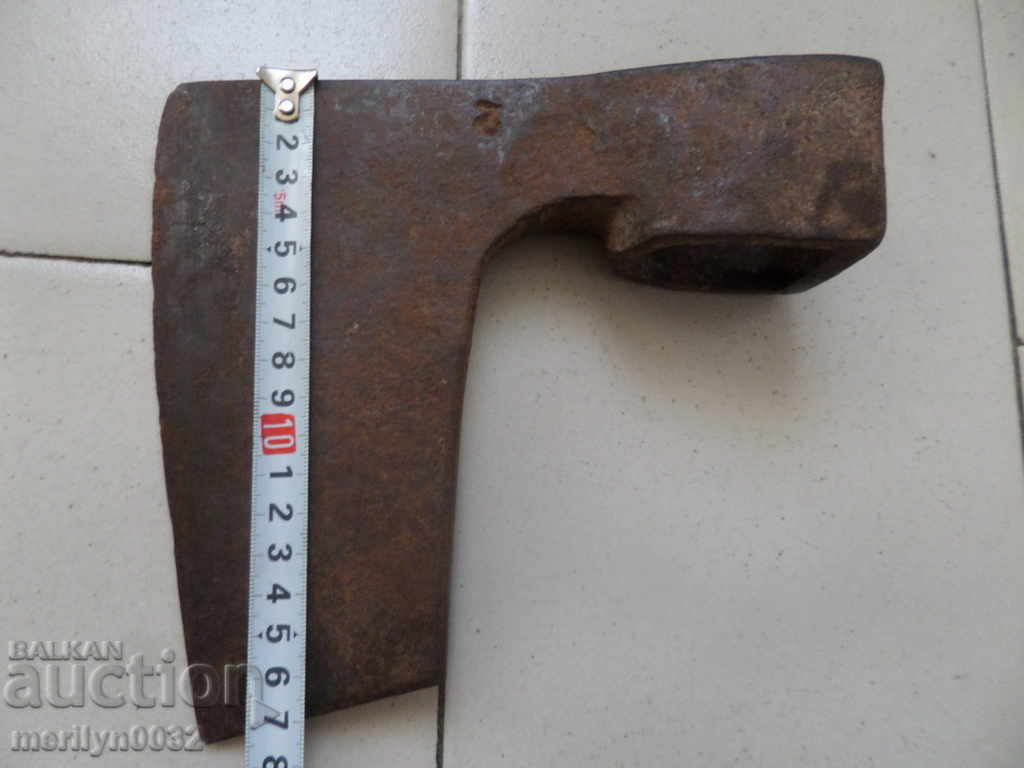 Old ax with seal marking tool wrought iron - 5 Old ax with seal marking tool wrought iron - 5