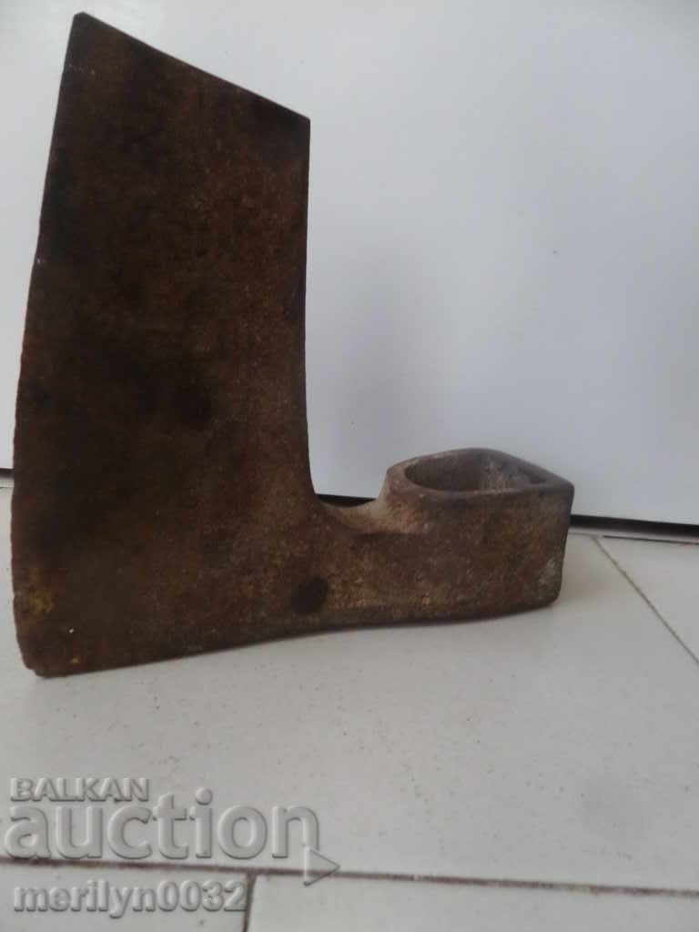 Old ax with seal marking tool wrought iron - 7 Old ax with seal marking tool wrought iron - 7