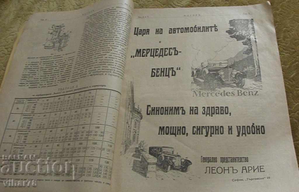 Δημοπρασία 1927 - το πρώτο βουλγαρικό περιοδικό κινητήρα MOTOR