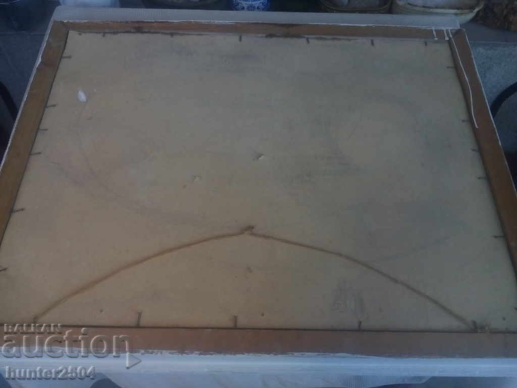 Auction Oil painting on cardboard in a wooden frame 87x70 cm., min. century. Auction Oil painting on cardboard in a wooden frame 87x70 cm., min. century.