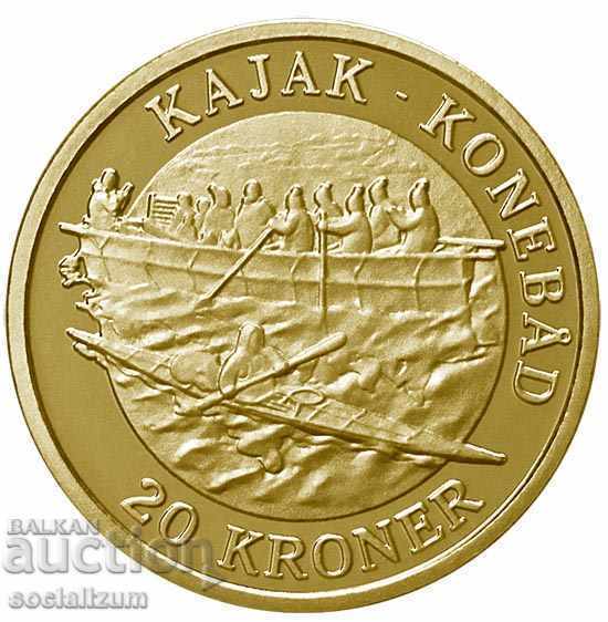 Дания  20  Крони  2010  PROOF UNC  Rare