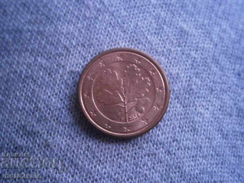 1 EURO CENTER GERMANY 2004 COIN