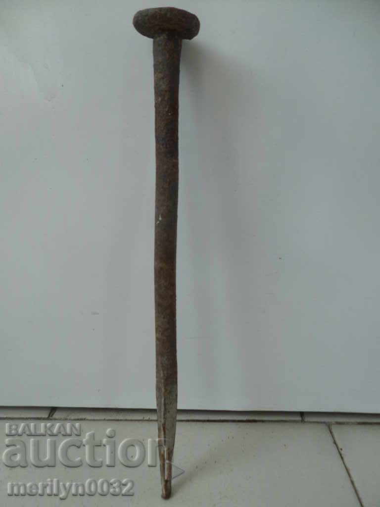 Old forged wagon for donkey wrought iron wedge big nail with price 39.00 BGN | € 19.94