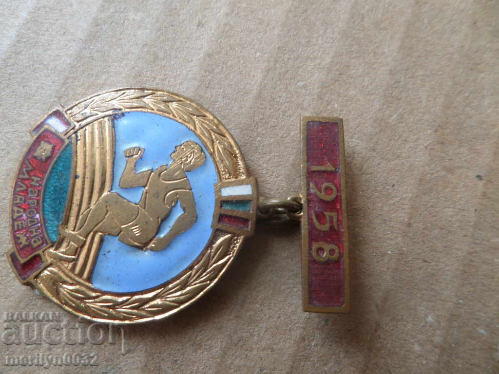 Auction  Embroidery sign Early Social Bookmarking enamel medal