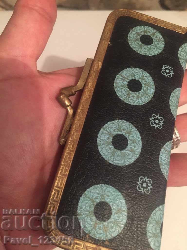 Delivery of old leather trim with brass fastener Delivery of old leather trim with brass fastener