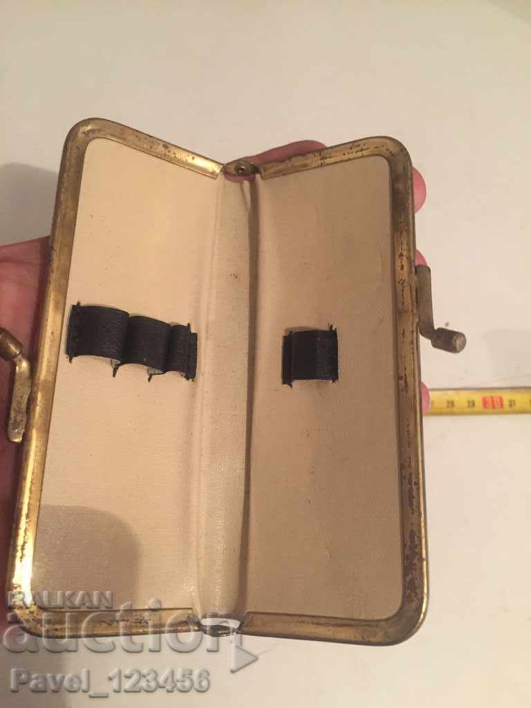 old leather trim with brass fastener - 5 old leather trim with brass fastener - 5