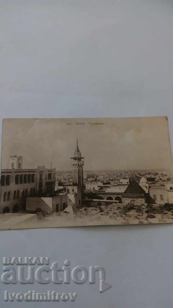 Пощенска картичка Tunis Vue Generale