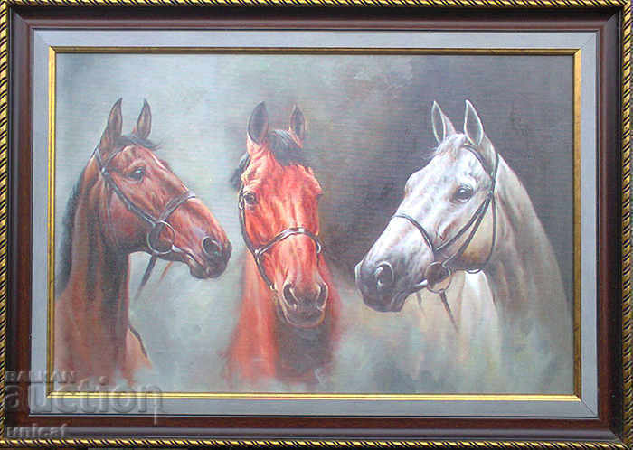 Horses, picture, reproduction Horses, picture, reproduction