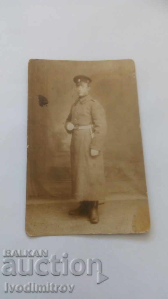 Postcard Soldier in parade uniform
