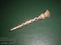 Silver Celtic Scottish Brooch Dagger Donkey Thorn.