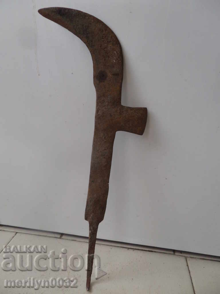 Old forged knife, blade, wrought iron, knife, chopper with price 31.00 BGN | € 15.85