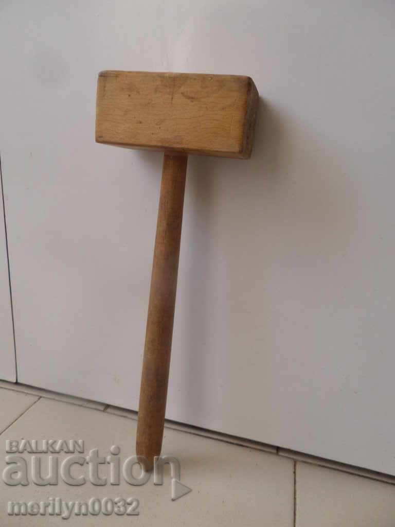 Old wooden hammer, instrument, wooden, 20th century with price 43.00 BGN | € 21.99 Old wooden hammer, instrument, wooden, 20th century with price 43.00 BGN | € 21.99