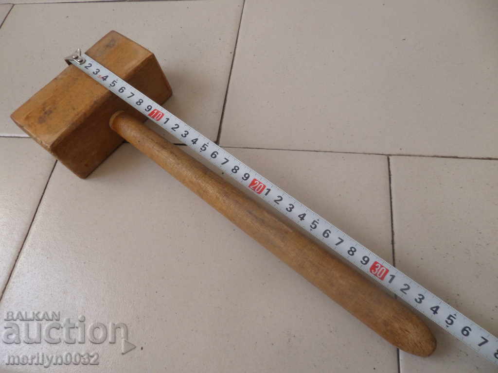Auction Old wooden hammer, instrument, wooden, 20th century Auction Old wooden hammer, instrument, wooden, 20th century