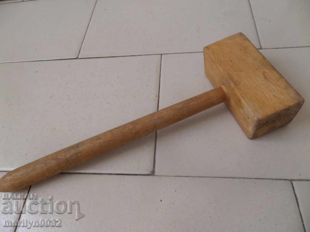 Old wooden hammer, instrument, wooden, 20th century - 7 Old wooden hammer, instrument, wooden, 20th century - 7