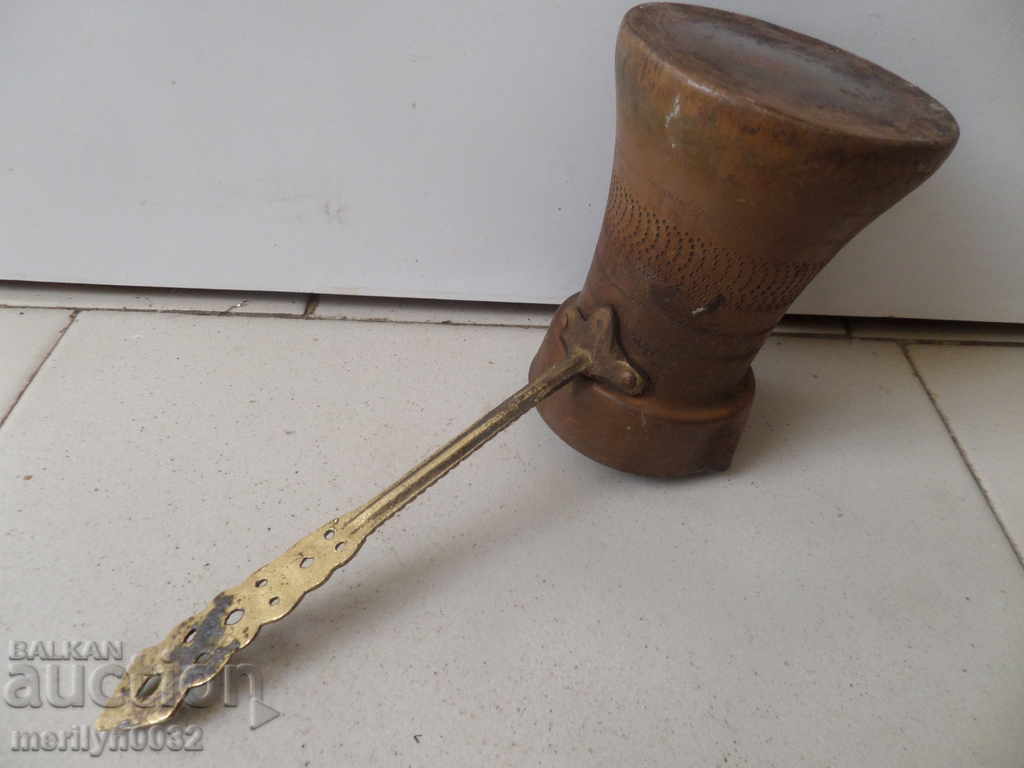 Old copper jug, coffee bean, baker - 5