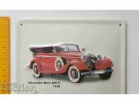 Metal calendar plate Mercedes Benz 500 K 1936 Mercedes