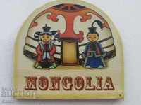 Genuine leather magnet from Mongolia-series-13