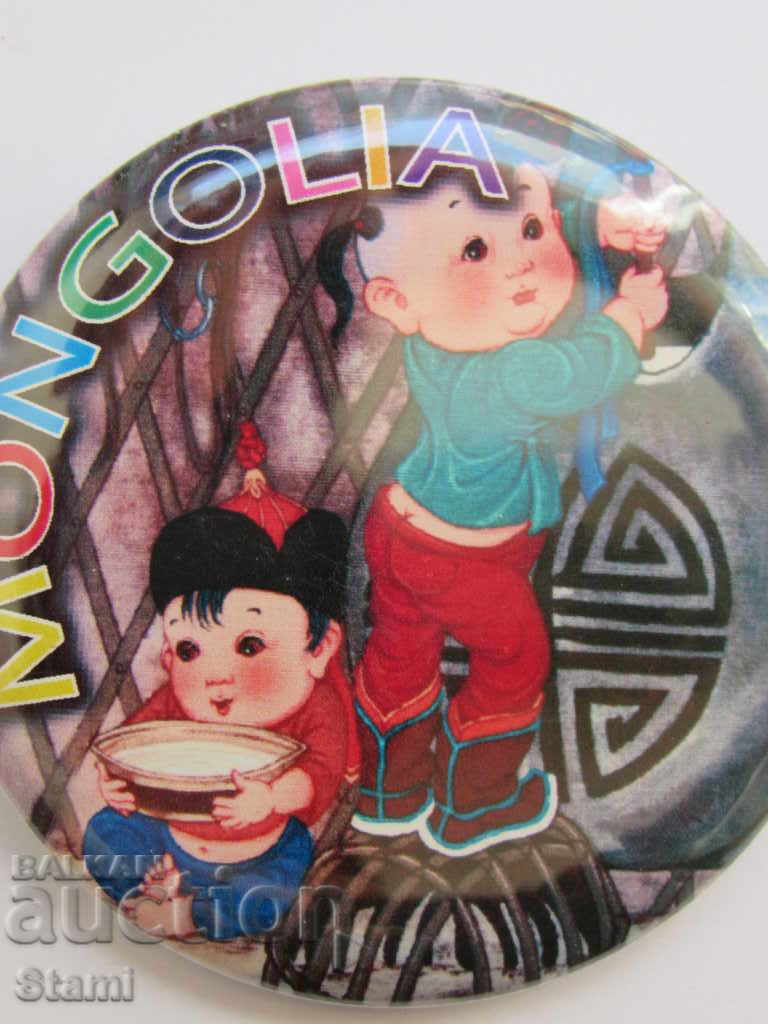 Metal badge - Mongolia