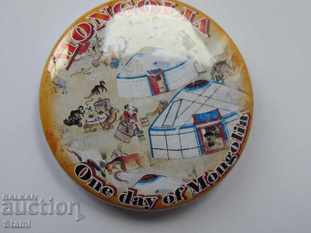 Auction Metal badge - One day in Mongolia Auction Metal badge - One day in Mongolia
