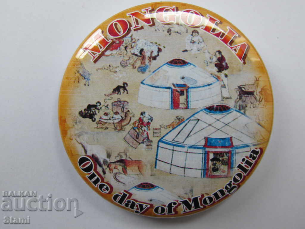 Delivery of Metal badge - One day in Mongolia Delivery of Metal badge - One day in Mongolia