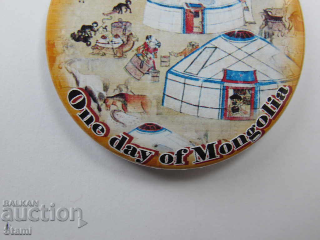 Metal badge - One day in Mongolia - 5 Metal badge - One day in Mongolia - 5