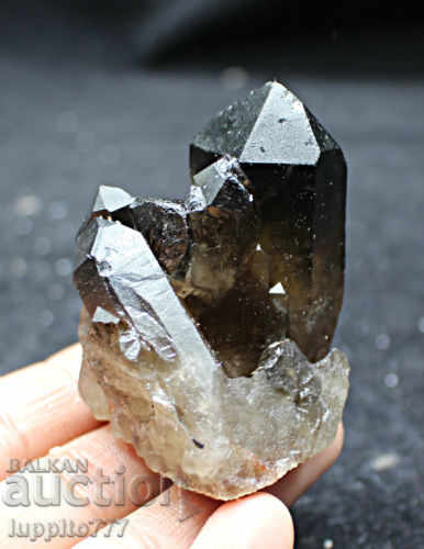 natural black smoky quartz druza - 6 natural black smoky quartz druza - 6