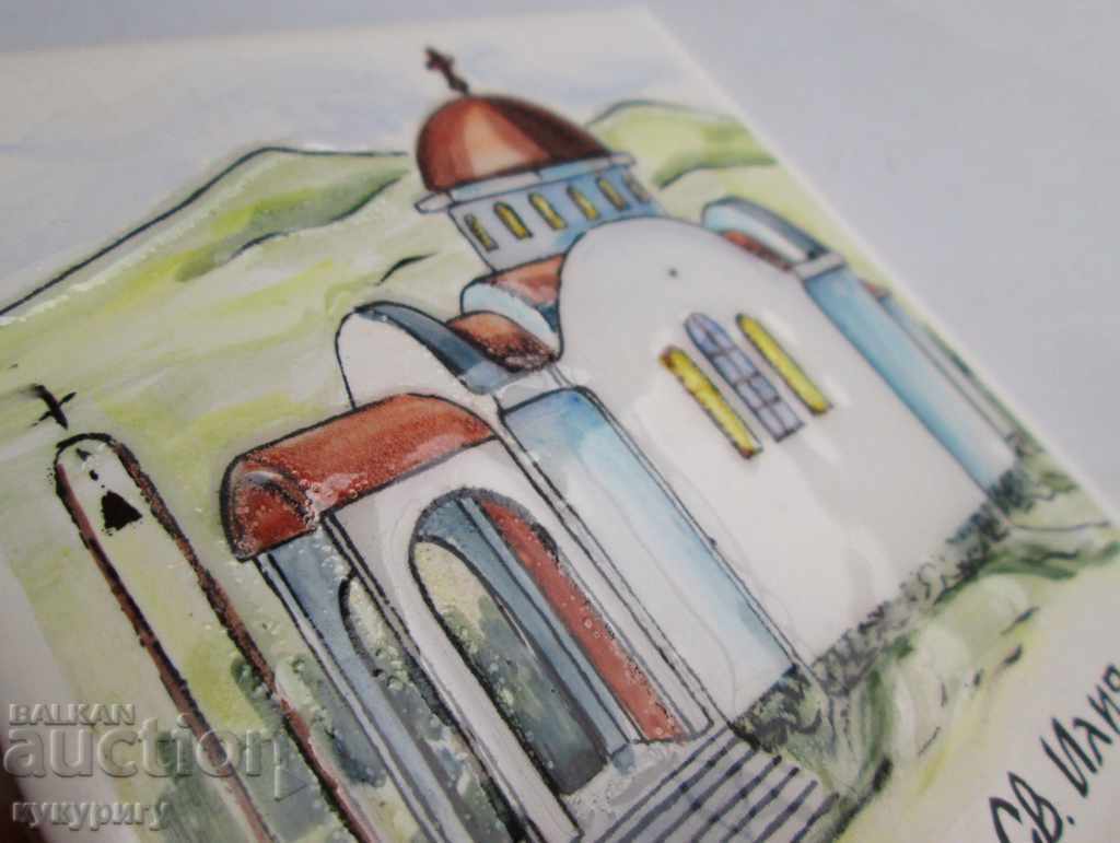 Παλιά διακόσμηση κεραμιδιών διακοσμημένη με το χέρι "Chapel St. Elijah" - 5 Παλιά διακόσμηση κεραμιδιών διακοσμημένη με το χέρι "Chapel St. Elijah" - 5