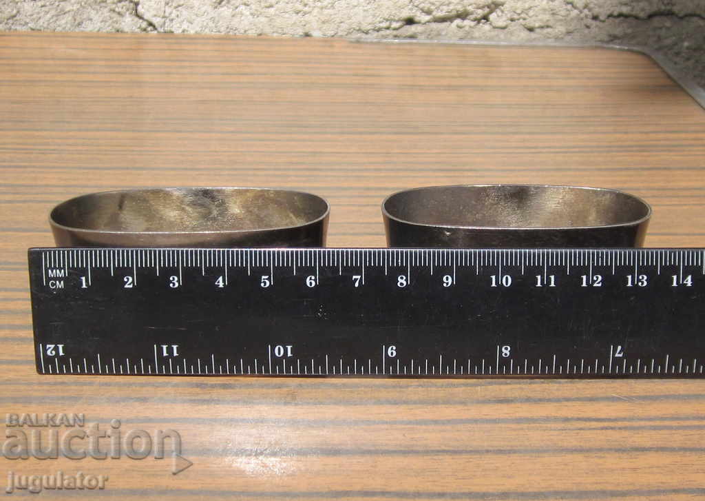 old antique German ABS silver-plated sackcloths two pieces - 6 old antique German ABS silver-plated sackcloths two pieces - 6