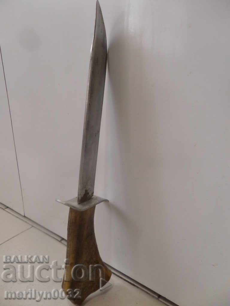 Kaniya hunting knife with deer antler handle - 7