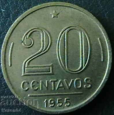 20 центаво 1955, Бразилия