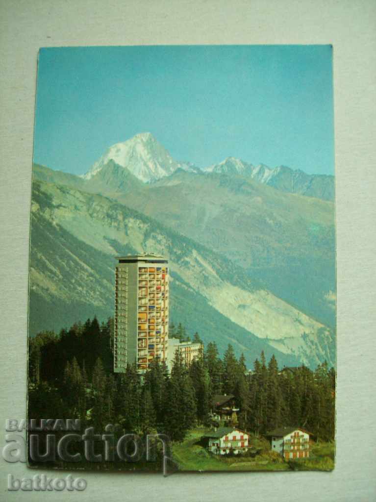 Стара пощенска картичка - Швейцария, Montana-crans