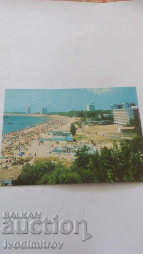 Пощенска картичка Слънчев бряг Общ изглед 1973