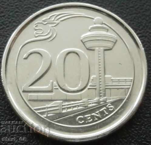 Сингапур 20 цента 2013 г.