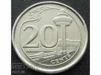 Сингапур 20 цента 2013 г.