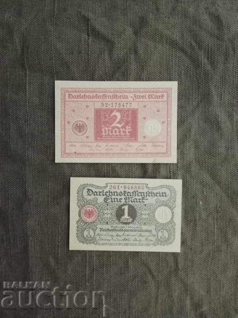 1 и  2 марки Германия 1920 г.