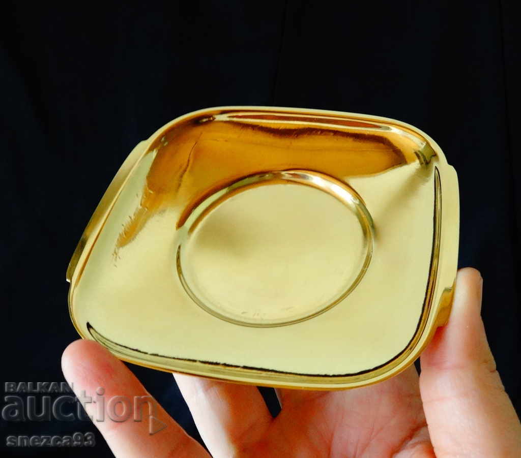 Swedish bronze dessert plate with price 5.00 BGN | € 2.56 Swedish bronze dessert plate with price 5.00 BGN | € 2.56