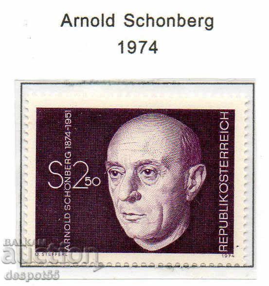 1974. Austria. Arnold Schönberg, composer and artist.