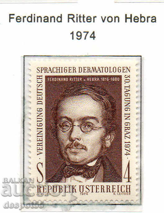 1974. Austria. Ferdinand von Hebra, psiholog și dermatolog.