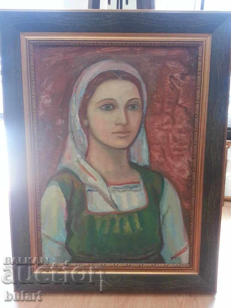 Картина "Мома". Мара Цончева. Масло с Идентификация