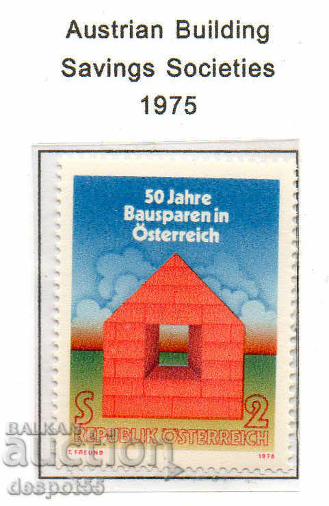 1975. Австрия. 50 г. от запазване на строителните дружества.